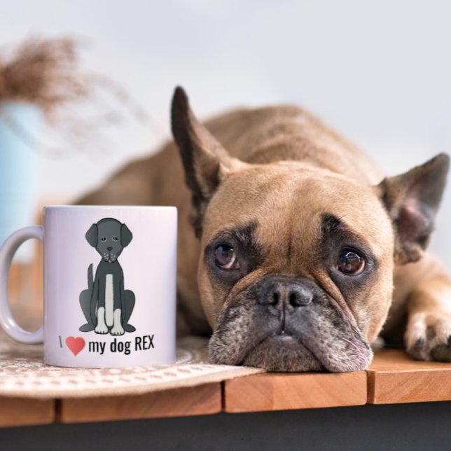 Cute Roligt jag hjärtar min Hund Anpassningsbar Vi Kaffemugg (Skapare uppladdad)