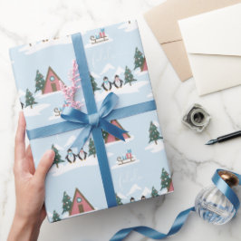 Cute Roligt jul Falala Penguins Wrapping Papper Presentpapper