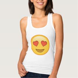 Cute, roligt känslojiji-Tanktop med hjärta Linne Med Racerback