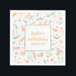 Cute Roligt Kids Confetti Colorful Pastel Birthday Pappersservett<br><div class="desc">Gör ditt barns födelsedag så oförglömlig som party med vårt festliga och färgstarka konfetterade inbjudan,  perfekt för att ange tonen för en fullt av roligt och spel. Denna trevliga utformning,  som är förtrollad med lekande konfetti,  lovar att locka gäster och bygga förväntan på det speciella evenemanget.</div>