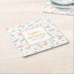 Cute Roligt Kids Confetti Colorful Pastel Birthday Underlägg Papper Kvadrat<br><div class="desc">Gör ditt barns födelsedag så oförglömlig som party med vårt festliga och färgstarka konfetterade inbjudan,  perfekt för att ange tonen för en fullt av roligt och spel. Denna trevliga utformning,  som är förtrollad med lekande konfetti,  lovar att locka gäster och bygga förväntan på det speciella evenemanget.</div>