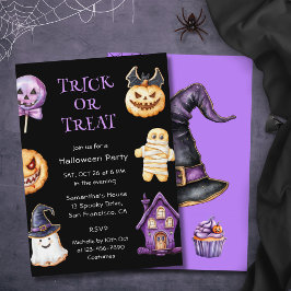 Cute Roligt Kids Halloween fest Inbjudningar