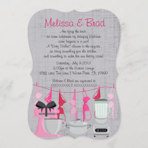 Cute Roligt Kitchen Lingerie Inbjudningskort för m