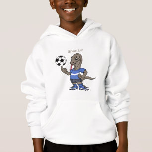 Cute roligt Komodo draon spelar fotboll tecknad T Shirt