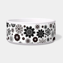 Cute Roligt Modern Black and White Blommönster
