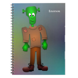 Cute Roligt Monster Illustration - Personlig Namn Anteckningsbok