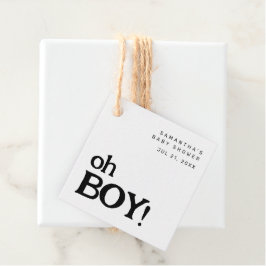 Cute Roligt Oh Boy Baby Shower Gåvor Etiketter
