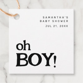 Cute Roligt Oh Boy Baby Shower Gåvor Etiketter
