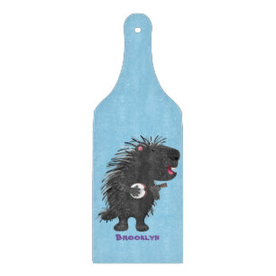 Cute roligt porcupine spelar banjo tecknad