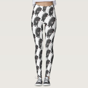 Cute roligt porcupine spelar banjo tecknad leggings