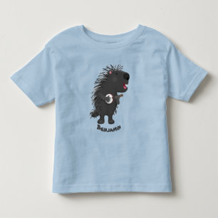 Cute roligt porcupine spelar banjo tecknad t shirt