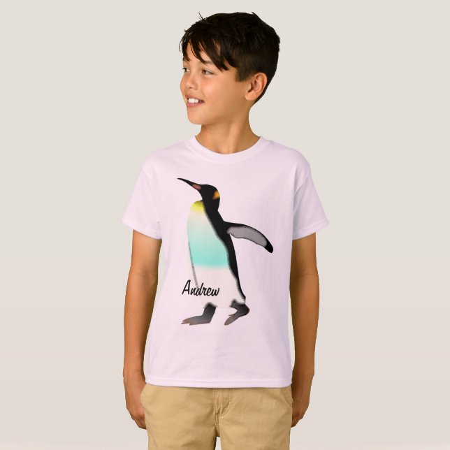 Cute Roligt Proud Emperor Penguin Personlig T Shirt (Hel framsida)
