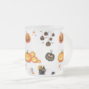 Cute Roligt Pumpkin Witch Halloween fest Frostad Glasmugg