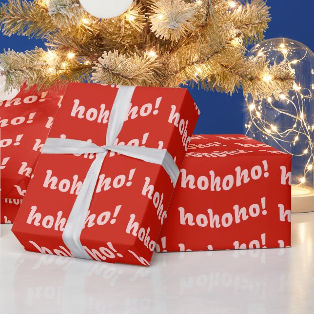 Cute roligt red Hohoho jul-helgdag Presentpapper (Helgdagar)
