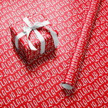 Cute roligt Red white falala jul helgdag Presentpapper<br><div class="desc">Fa la la la la! Dekka alla salar och julklappar! Den här julomslutningen är papper och söt och gör ett roligt för att omkullkasta alla julklappar. Hitta samordnande Juletiketter,  klistermärken,  kort med mera i Lea Delaveris Design La-samlingen!</div>