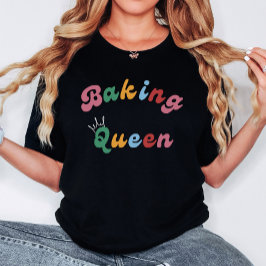 Cute Roligt Retro Baking Queen Royal Women T Shirt