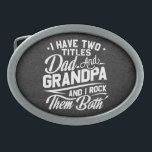 Cute Roligt Retro Typography Pappa Grandpa Gift<br><div class="desc">Vem som helst som har två titlar som pappa och farfar kommer att göra det i KÄRLEK!</div>