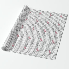 Cute roligt rosa retro flamingo presentpapper