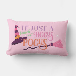 Cute Roligt Rosa Witch Hocus Pocus Halloween Hat Lumbarkudde