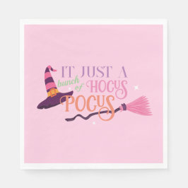 Cute Roligt Rosa Witch Hocus Pocus Halloween Hat Pappersservett