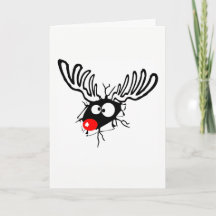 Cute roligt Rudolph, den rödbruna tecknaden.