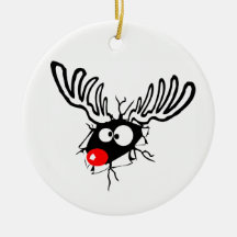 Cute roligt Rudolph, den rödbruna tecknaden.