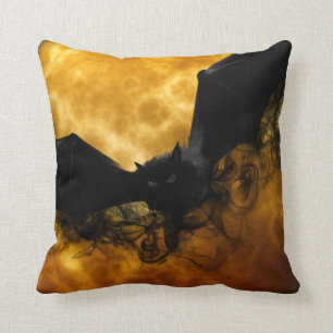 Cute Roligt Scary Halloween Fladdermus full Moon B Kudde