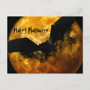 Cute Roligt Scary Happy halloween Fladdermus och F Helg Vykort