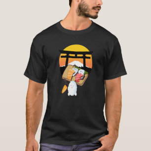 Cute Roligt Sleeping Sushi För manar kvinnor japan T Shirt