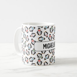 Cute Roligt Snö jul Penguins Kids Mugg