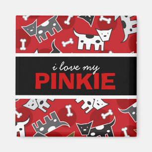 Cute Roligt Tecknad Spoted Hundar Doggies Puppy Bo Magnet