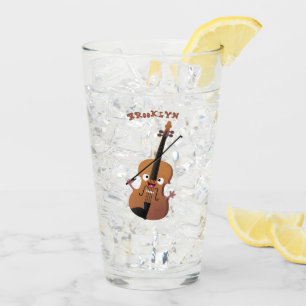Cute roligt, violin Musical tecknade figurer Glaskopp