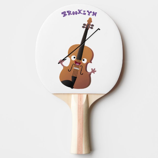 Cute roligt, violin Musical tecknade figurer Pingisracket (Framsidan)
