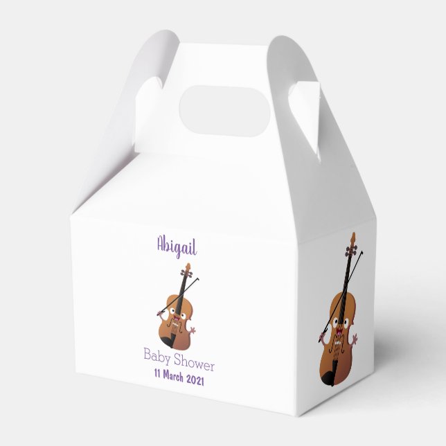 Cute roligt, violin Musical tecknade figurer Presentaskar (Framsidan Sidan)