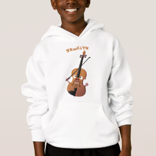 Cute roligt, violin Musical tecknade figurer T Shirt