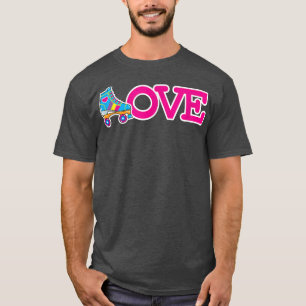 Cute Roller Skate som L Spådomar Ord Kärlek Roller T Shirt