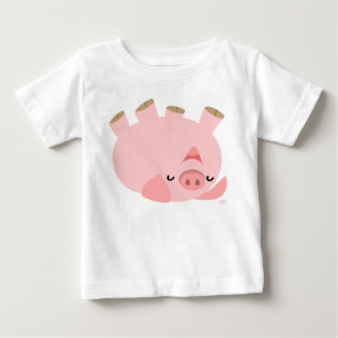 Cute Rolling over Tecknad Gris Baby T-Shirt