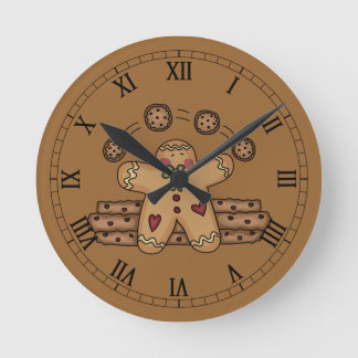 Cute Roman Ginger Clock Rund Klocka