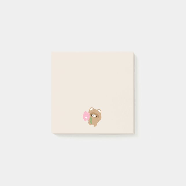 Cute Romantic Beaver Post-it Block (Framsida)