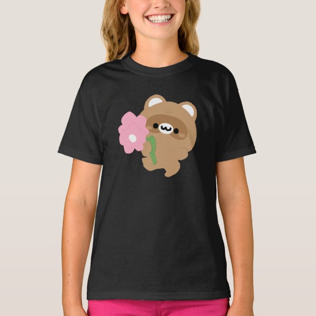 Cute Romantic Beaver T Shirt (Framsida)