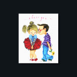 Cute Romantic Couple - Kärlek - I Kärlek You - Kis Canvastryck<br><div class="desc">Cute Romantic Couple - Kärlek - I Kärlek You - Kiss Boy and Girl - Roligt Painting - Select / Add Your Unique Text / Namn / Färg - make your Speciell Gift - Resize and move or remove / add inslag - image / text with custom verktyg. Målning och...</div>