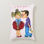 Cute Romantic Couple - Kärlek - I Kärlek You - Kis Prydnadskudde<br><div class="desc">Cute Romantic Couple - Kärlek - I Kärlek You - Valentindagen Kiss Boy and Girl - Roligt Painting - Select / Add Your Unique Text / Namn / Färg - make your Speciell Gift - Ändra storlek och flytta eller ta bort / lägg till inslag - bild / text med...</div>