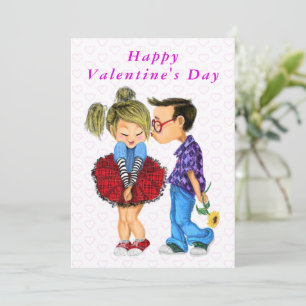 Cute Romantic Couple Valentine Day Card Lusnyj
