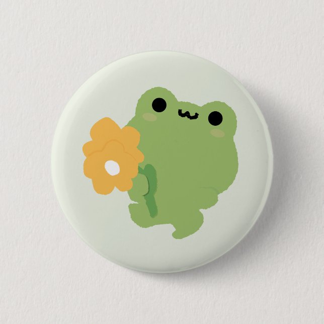 Cute Romantic Frog Knapp (Framsida)