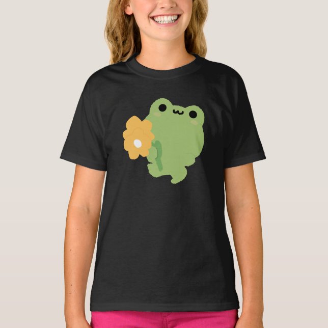 Cute Romantic Frog T Shirt (Framsida)