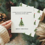 Cute Romantic God jul Card för Älskare Julkort<br><div class="desc">Det här Cute Romantic God jul Card för Älskare är perfekt för att skapa helgdag av hjärtslag. Med det rörande budskapet "Jag vill aldrig sluta Skapar minnen med dig" och en minimalistisk utformning av gräs träd, är det idealiskt för en lyxjullekort för din älskare, make, hustru, flickvän eller pojkvän. Eleganten...</div>