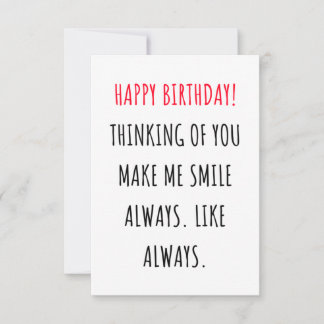 Cute romantic happy birthday card tack kort
