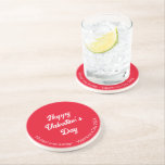Cute Romantic Happy Valentine Day Red Anpassningsb Underlägg<br><div class="desc">Den söta röda Alla hjärtans underlägg gör en roligt och romantisk gåva till någon speciell. Med meddelandet "Glad Alla hjärtans dag" i skripttypografi kan du anpassa underlägg med ditt eget budskap runt kant.</div>
