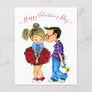Cute Romantic lite - Kärlek - Alla hjärtans dagski Flygblad