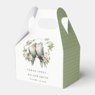 Cute Romantic Love birds Botaniskt utandningsskydd Presentaskar